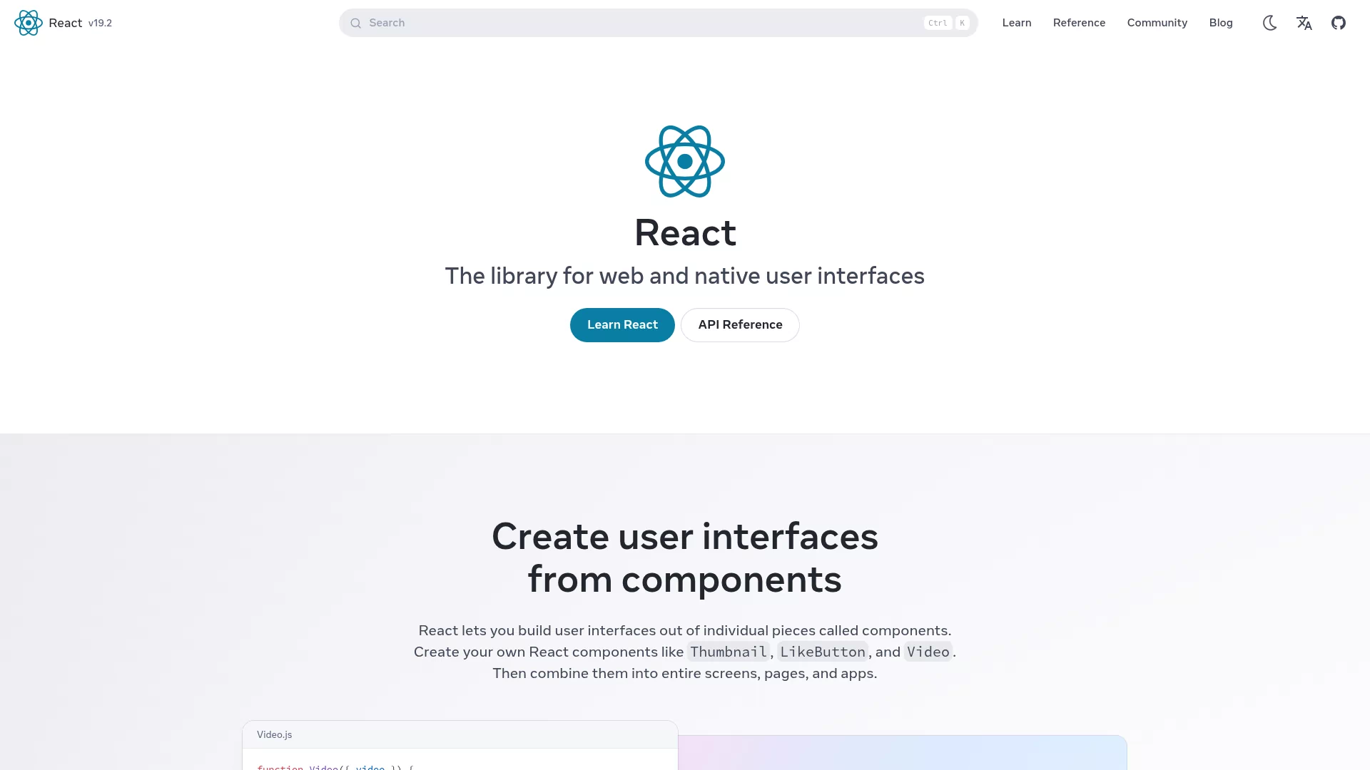Preview cover for “React” Preview cover for “React”