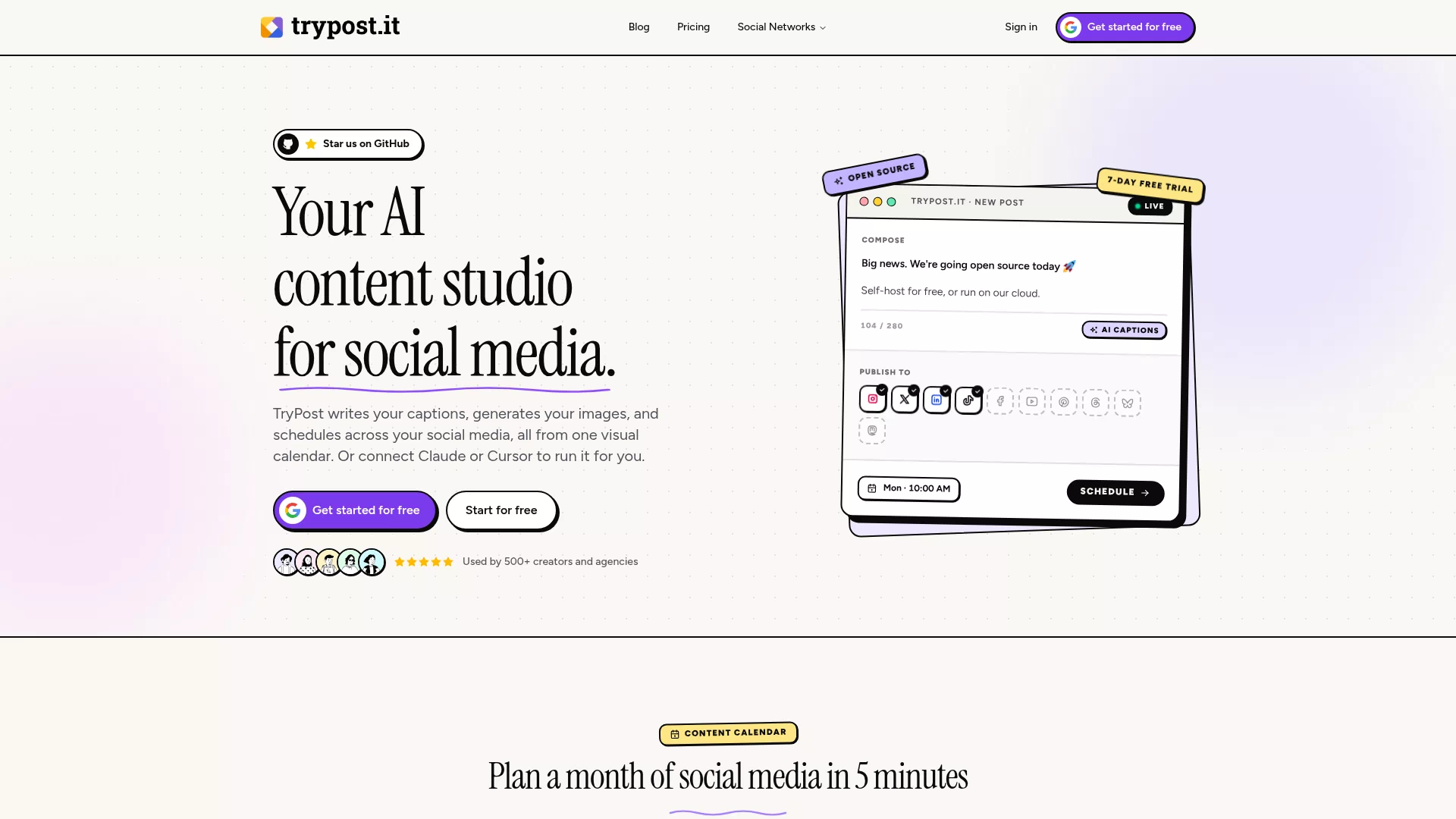 TryPost — Open-source Social Media Scheduler